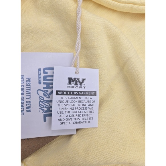 MV Sport Sunkissed Yellow Hoodie Adult Large Womans Has Imperfections See Photos - Picture 3 of 13